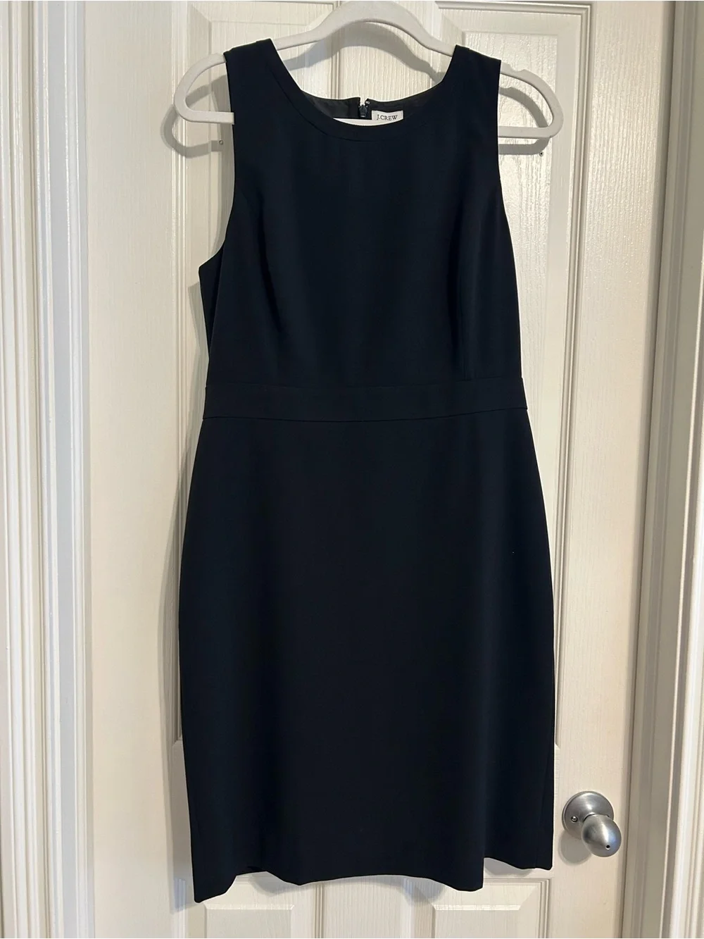 J. Crew Sleeveless Black Sheath Dress
